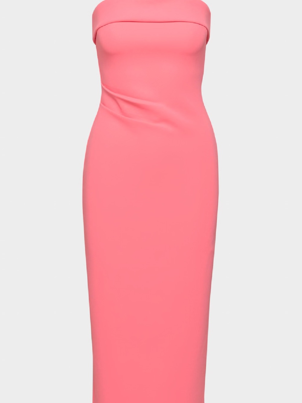 Aritzia Strapless Coral-Pink Bodycon Midi Dress